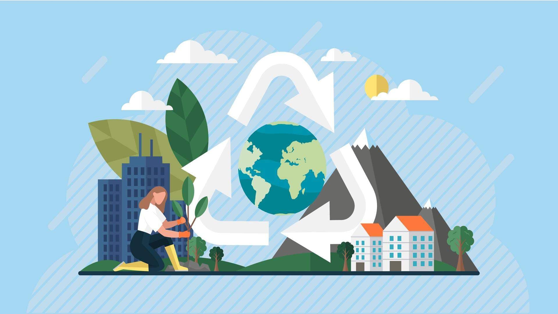 Illustration cirkulär ekonomi