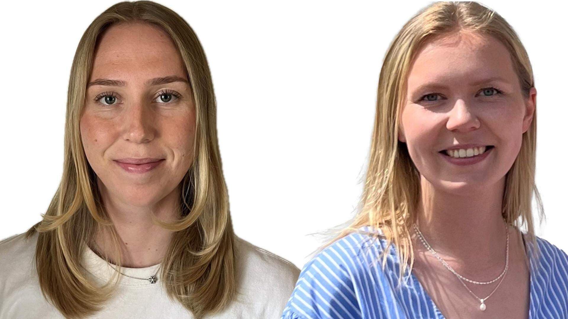 De två pristagarna Elin Östebo och Sara Sjöberg.