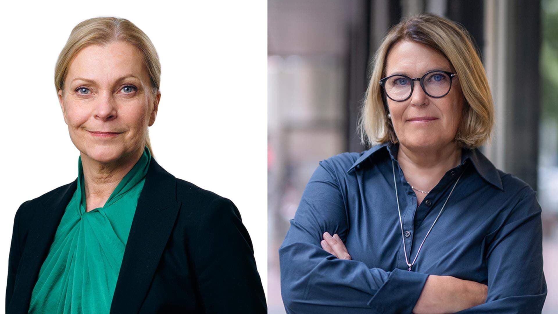 Lena Nitz, expert på brott och trygghetspolicy, och Karin Johansson, vice vd.