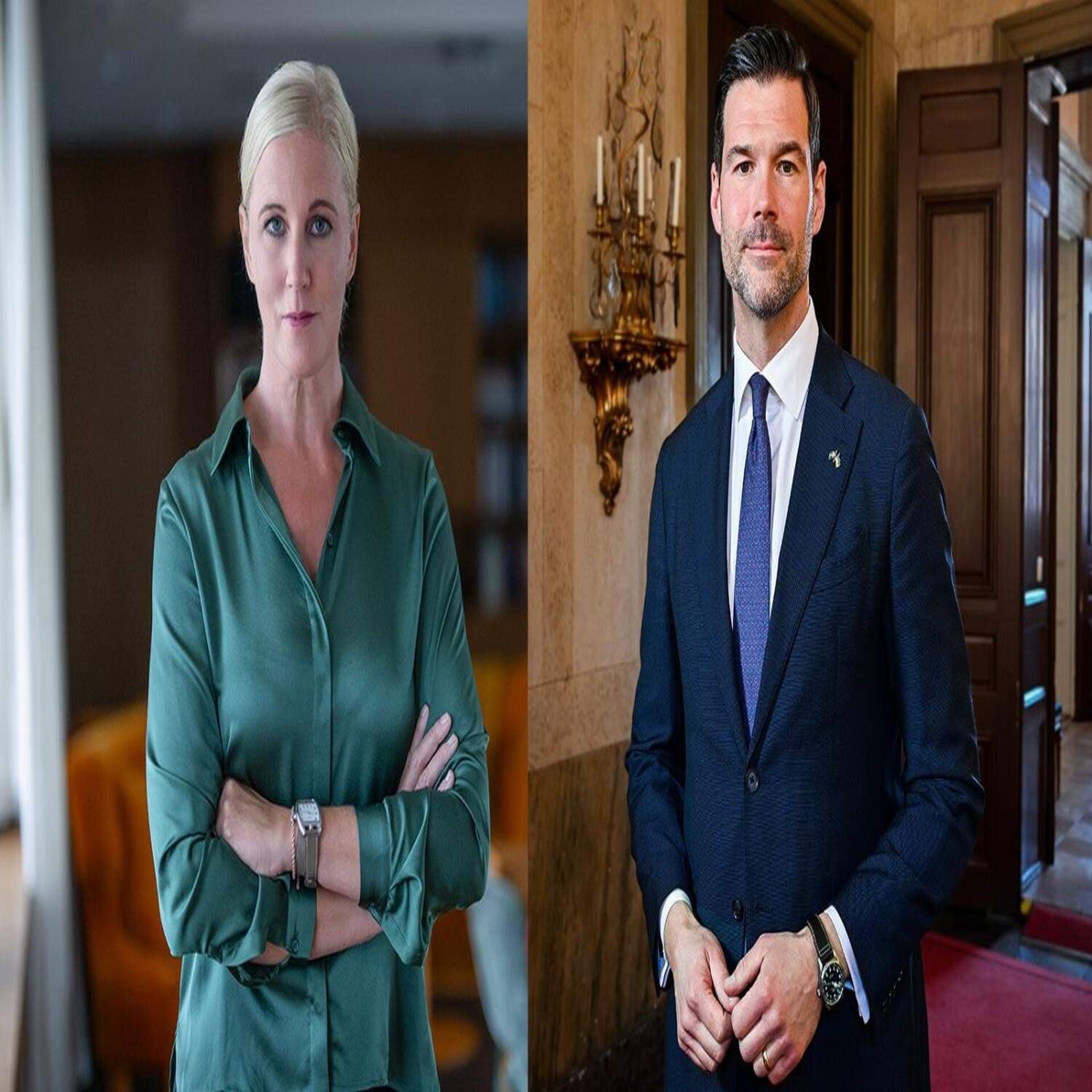 Anna Stellinger, chef för internationella och EU-frågor på Svenskt Näringsliv, och Johan Forsell, bistånds- och utrikeshandelsminister.