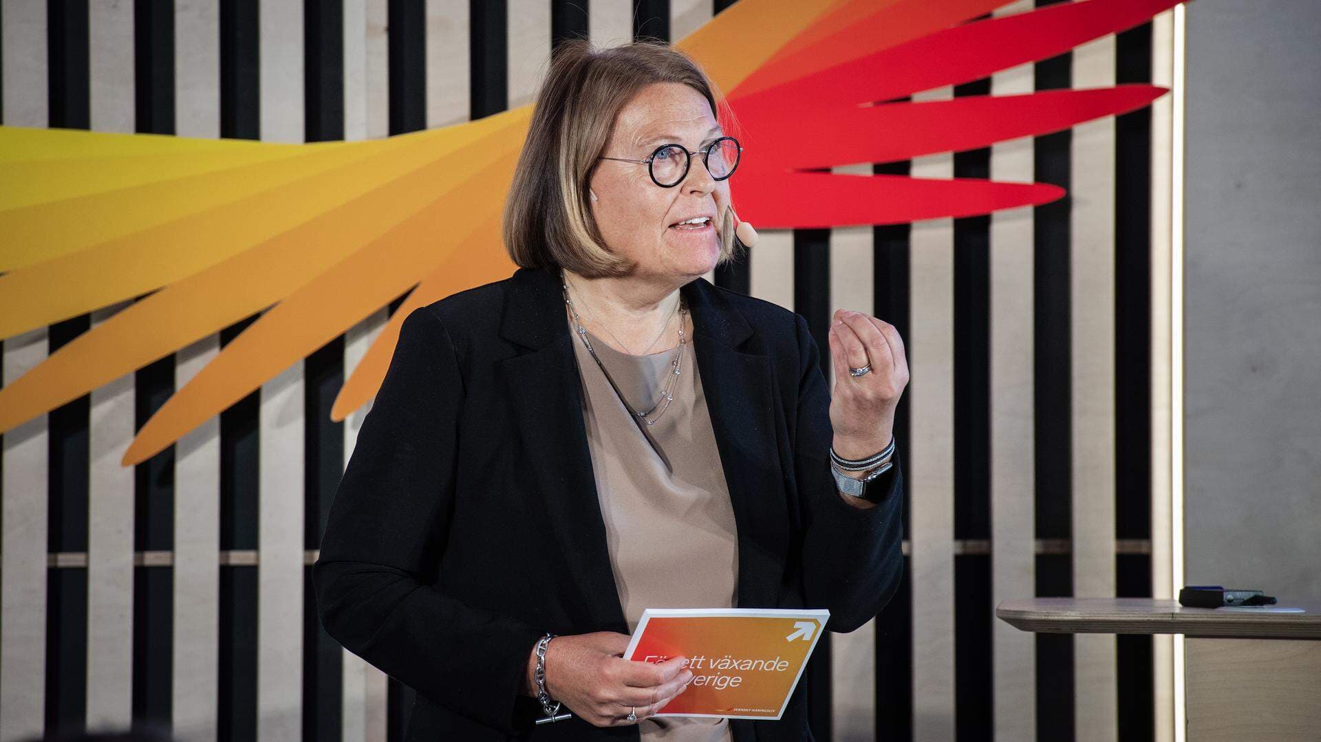 Karin Johansson, vice vd på Svenskt Näringsliv, talar på Tillväxtdagen i Växjö.