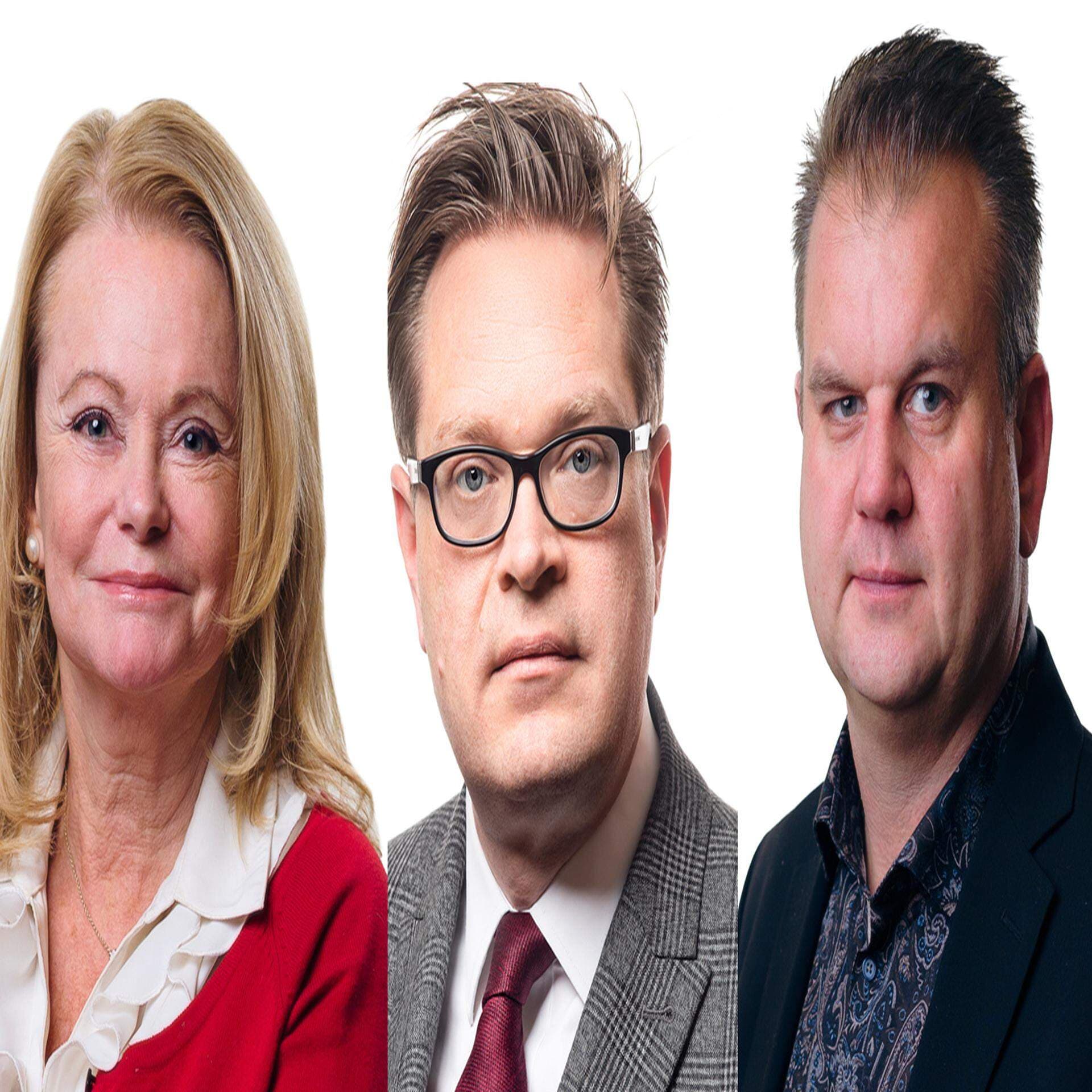 Maud Spencer, Svalson, skatteexperten Anders Ydstedt och Daniel Schönström, S-Schakt.