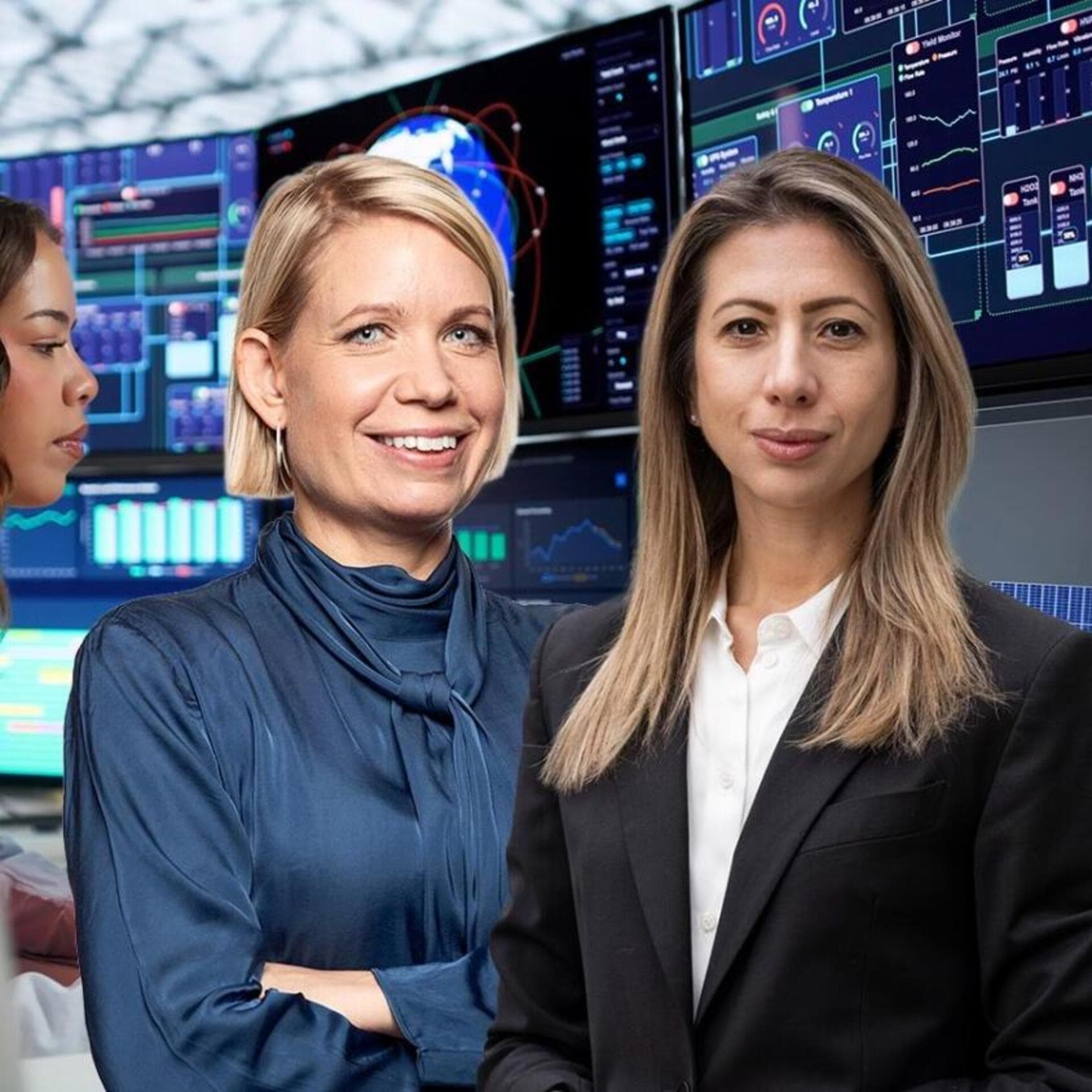 i Ljungberg, Teknikföretagen, Ana Andric, TechSverige, och Amelie Berg, Svenskt Näringsliv.