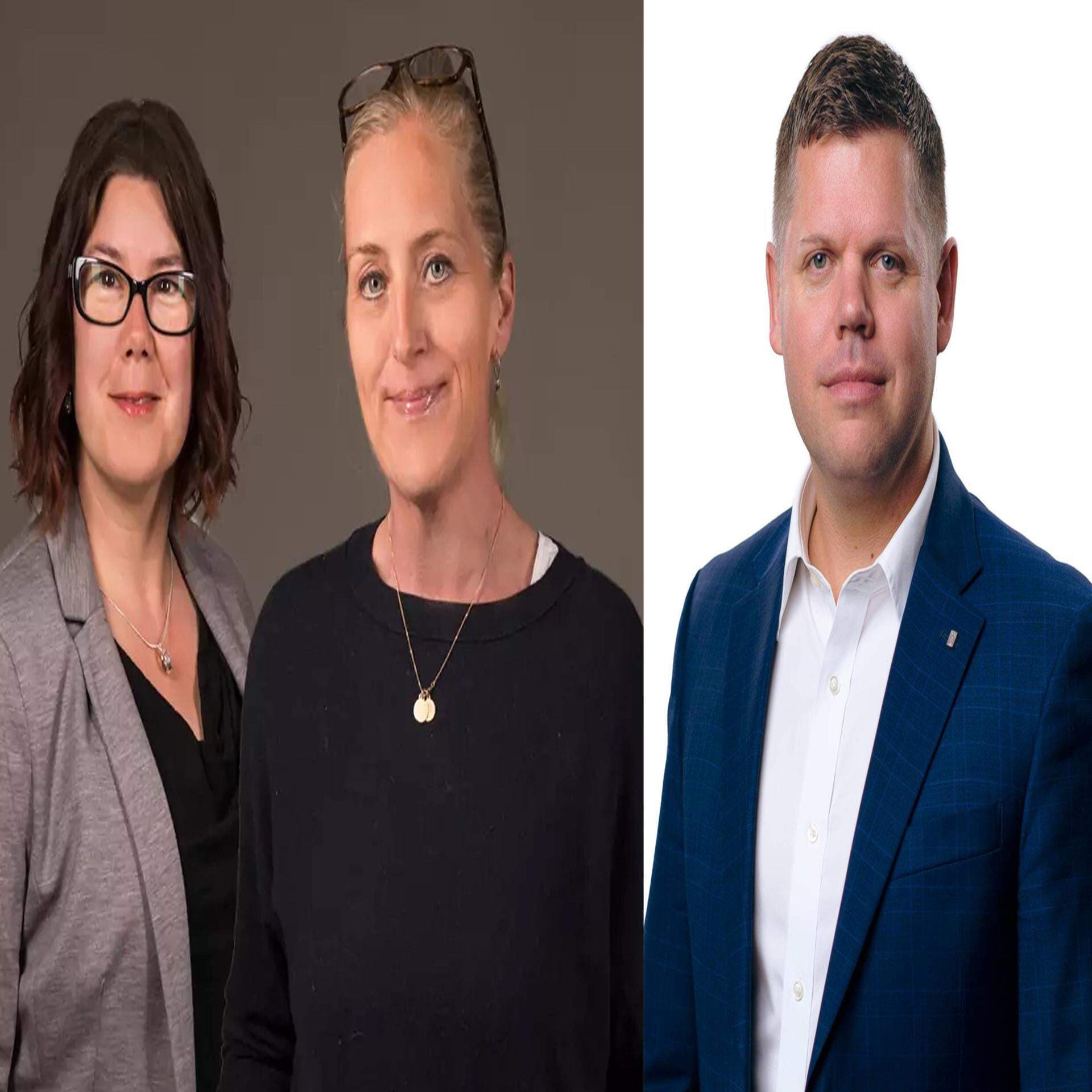 Rapportförfattarna Lotten Johansson och Gabriella Holm samt Johan Olsson, expert på kompetensförsörjning.