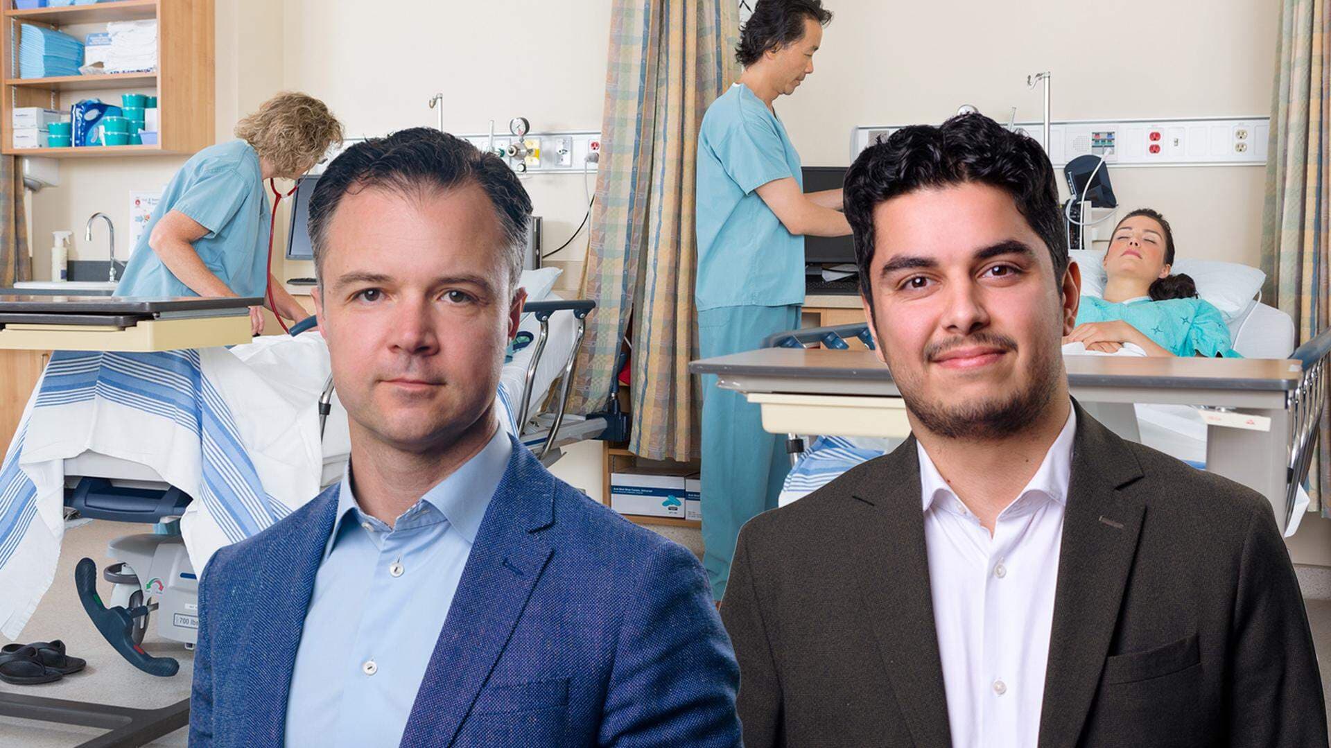 Nikolaj Angelov, kvantitativ analytiker, och Arian Mosaddegh, kvantitativ analytiker.